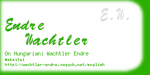 endre wachtler business card